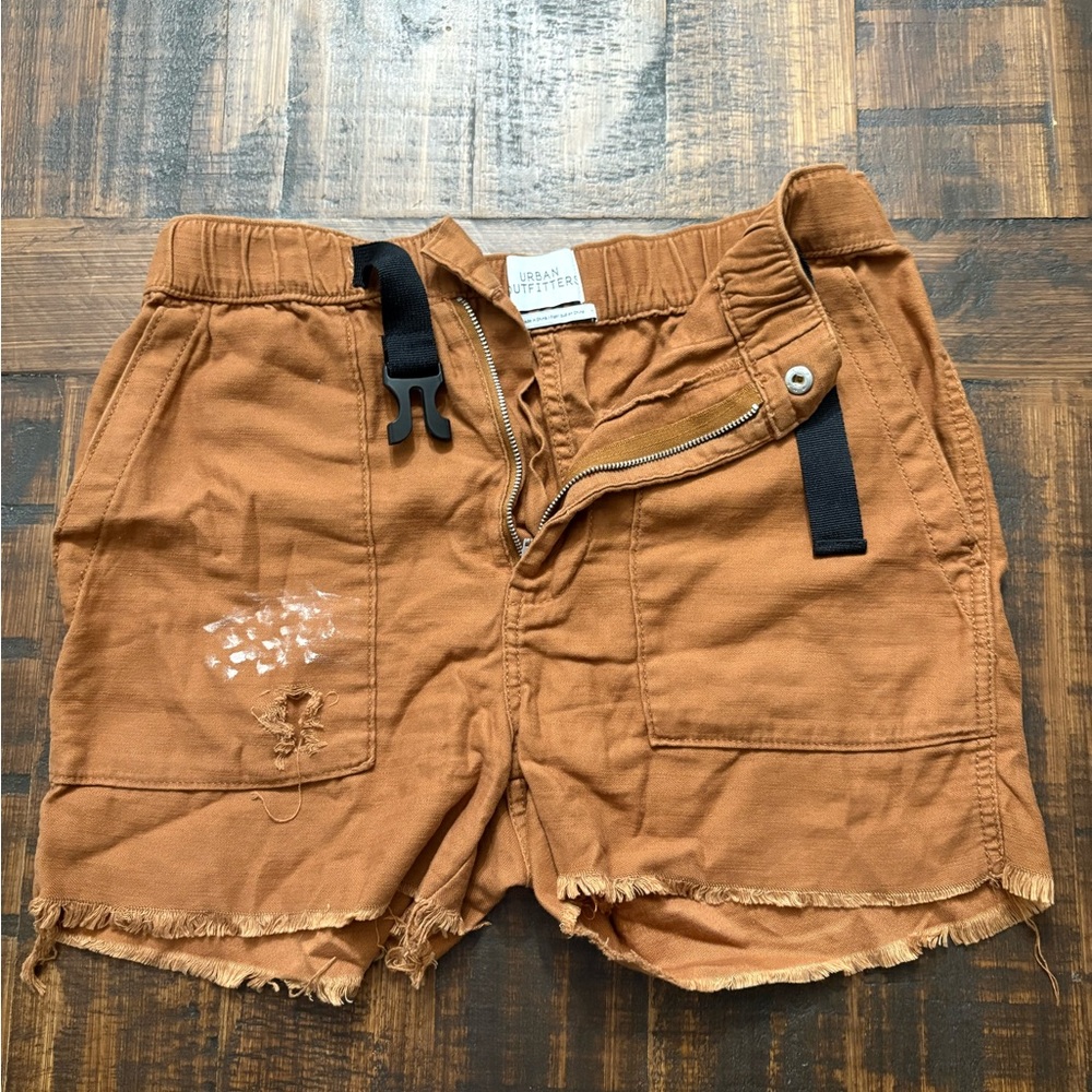 Urban Outfitters Brown Distressed Utility Shorts - Medium